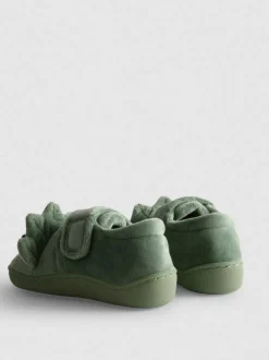 Pantuflas con suela cupsole y bordado de dinosaurio