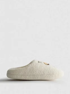 Pantuflas destalonadas de piel de borrego sintética Martini