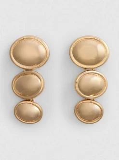 Pendientes largos con forma de disco de Coleen