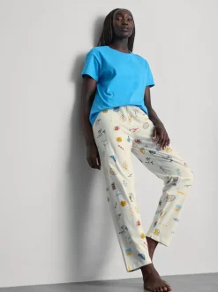 Pijama con camiseta de algodón