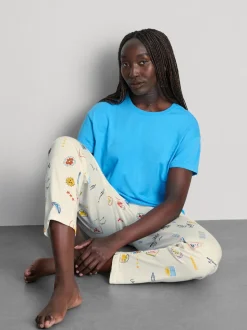 Pijama con camiseta de algodón