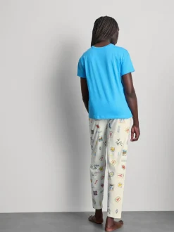 Pijama con camiseta de algodón
