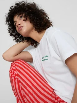 Pijama con camiseta de algodón