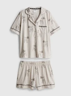 Pijama corto boyfriend a rayas de Bambi de Disney