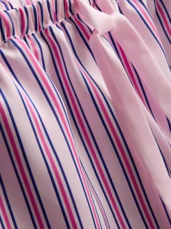 Pijama corto boyfriend de satén estampado