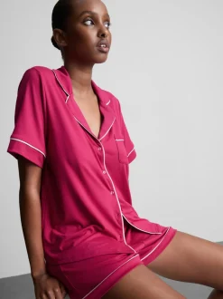 Pijama corto boyfriend ribeteado