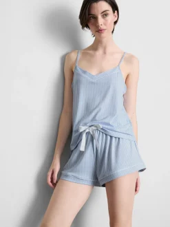 Pijama corto con camiseta de tirantes a rayas