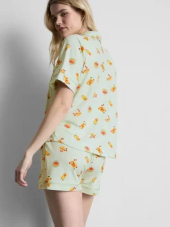Pijama corto de corte boyfriend estampado