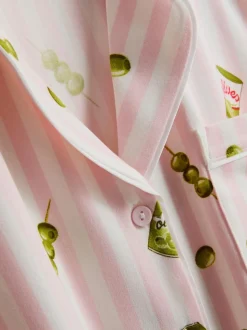 Pijama corto de corte boyfriend estampado