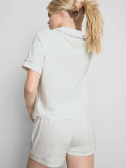 Pijama corto de corte boyfriend estampado