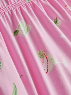 Pijama corto de corte boyfriend estampado