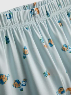 Pijama corto de corte boyfriend estampado