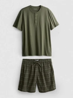 Pijama corto de cuadros