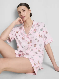 Pijama corto estampado boyfriend con ositos