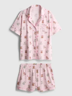 Pijama corto estampado boyfriend con ositos