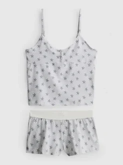 Pijama corto estampado con mucho algodón