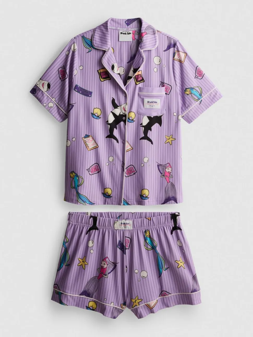 Pijama corto tipo boyfriend de El espantatiburones