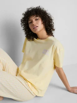 Pijama de algodón con estampado a cuadros vichy