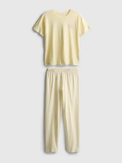 Pijama de algodón con estampado a cuadros vichy