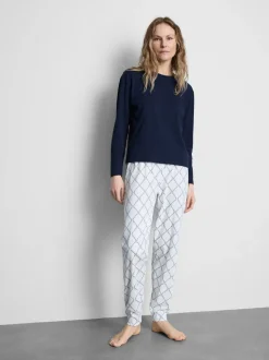 Pijama de algodón estampado en tejido de sudadera