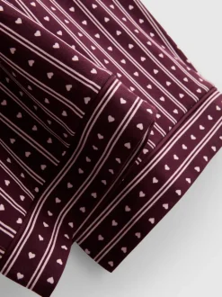 Pijama de corte boyfriend con estampado de corazones