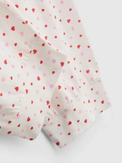 Pijama de manga corta estampado de algodón