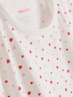 Pijama de manga corta estampado de algodón