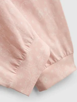 Pijama de manga corta estampado de algodón