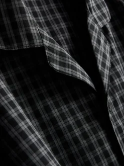 Pijama largo de popelina a cuadros