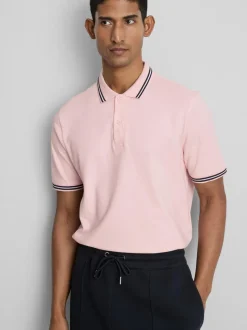 Polo con cuello y ribetes