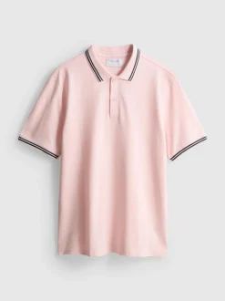 Polo con cuello y ribetes