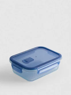 Recipiente de vidrio estriado para alimentos