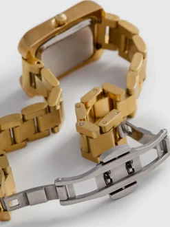 Reloj con correa de cadena con eslabones