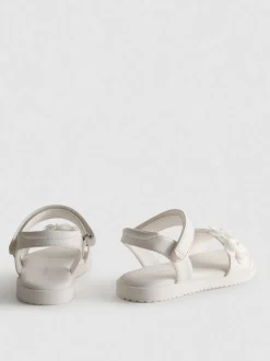 Sandalias para ocasiones con flores de tul