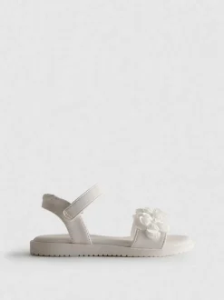 Sandalias para ocasiones con flores de tul