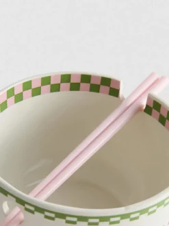 Set de cuenco para fideos y palillos