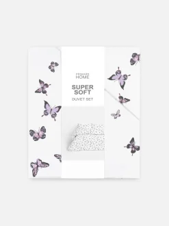 Set de funda nórdica con mariposas supersuave