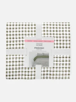 Set de funda nórdica doble con cuadros vichy