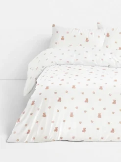 Set de funda nórdica king de algodón cepillado