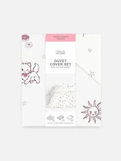 Set de ropa de cama doble con motivos de gatos