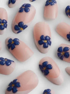 Set de uñas postizas florales de PS...