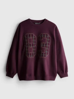 Sudadera a cuadros en mezcla de algodón «83»