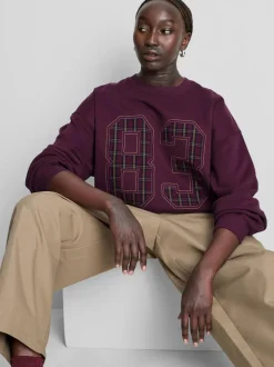 Sudadera a cuadros en mezcla de algodón «83»