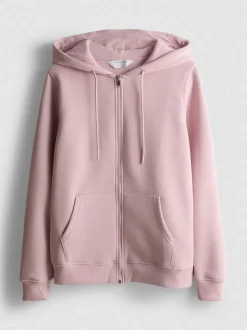 Sudadera básica con capucha en mezcla de algodón