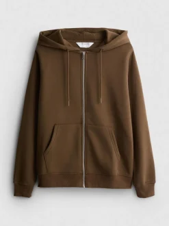 Sudadera básica con capucha en mezcla de algodón