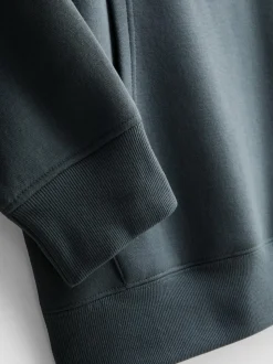 Sudadera con capucha estampada en mezcla de algodón