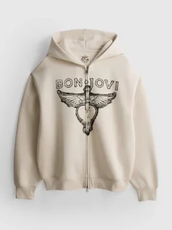 Sudadera con capucha y cremallera de Bon Jovi
