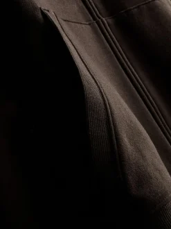 Sudadera con capucha y cremallera con algodón