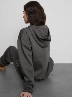 Sudadera con capucha y gráfico en mezcla de algodón