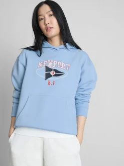 Sudadera con capucha y gráfico en mezcla de algodón